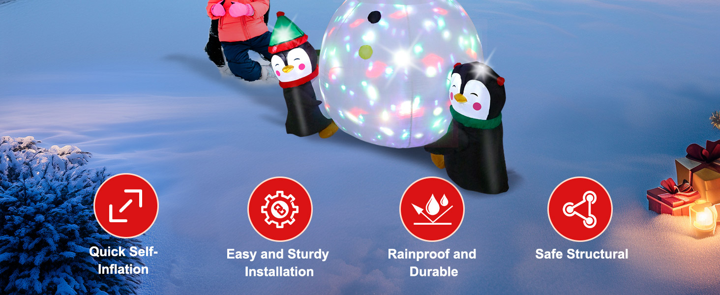 8FT Christmas Inflatable Outdoor Decorations