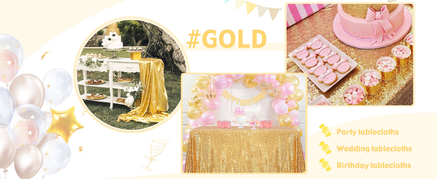 gold sequin tablecloths