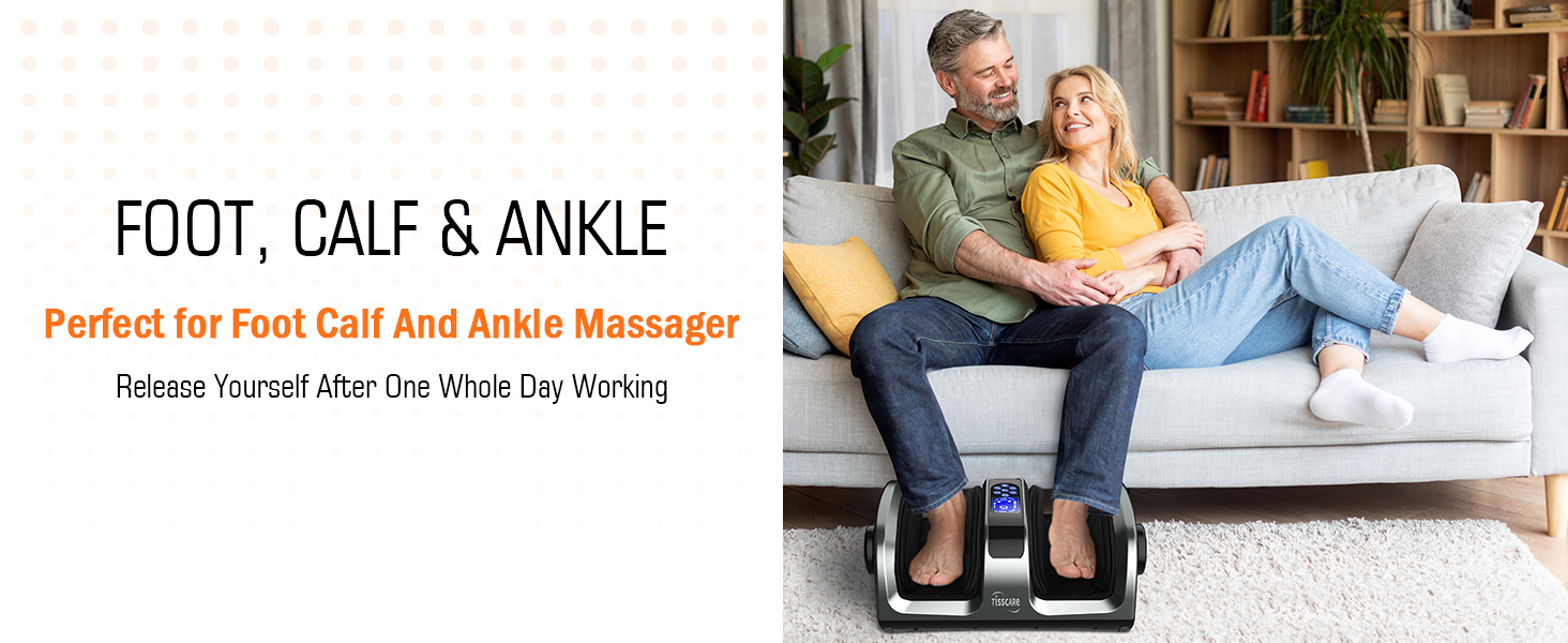 Shiatsu Foot Massager Machine with Heat & Remote for Plantar Fasciitis & Neuropathy, Deep Kneading Calf Leg Massager, Blood Circulation & Pain Relief 12 usage