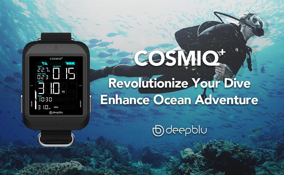 Deepblu Cosmiq+ Dive Computer Bluetooth, Diving Watch Underwater for