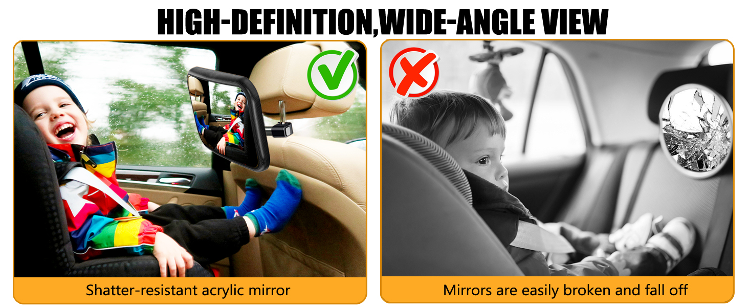 Kinder Autospiegel in optimaler Größe