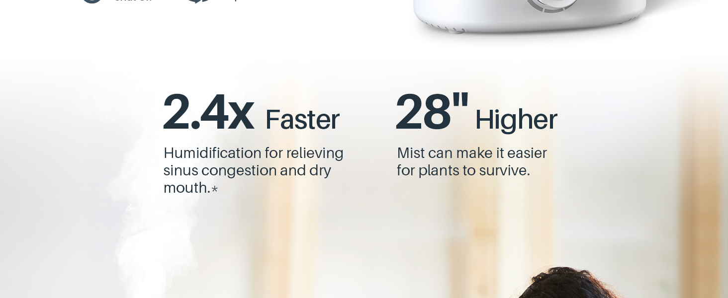 Okaysou Humidifiers for Bedroom Large Room, 2.2L Humidifier W/Essential