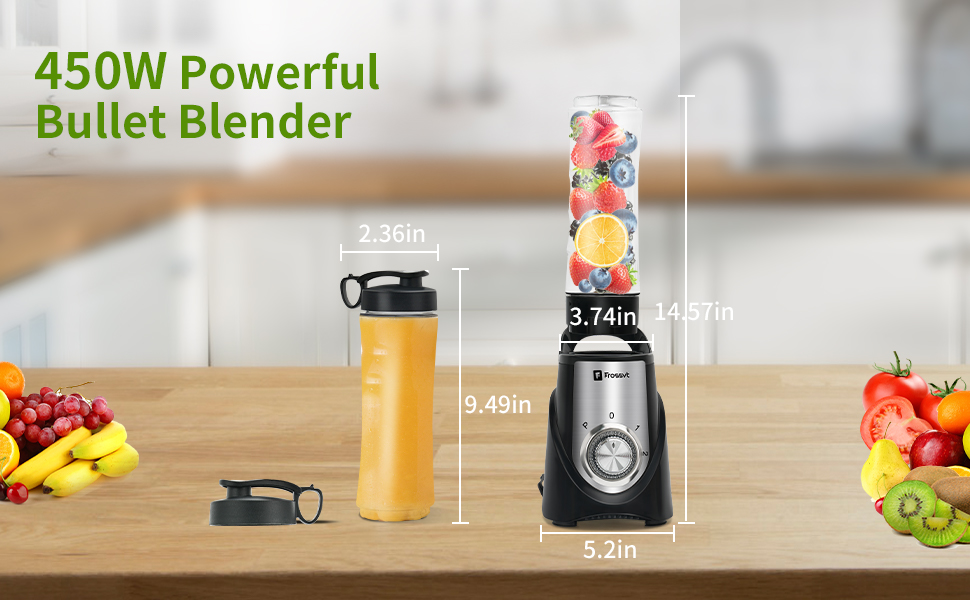 Frossvt Personal Blender for Shakes and Smoothies, Powerful