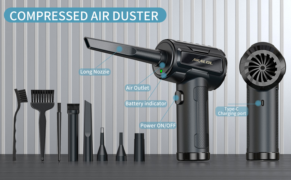Compressed Air Duster,Electric Duster 100000RPM air Blower