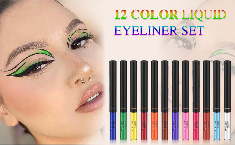 12 Color liquid eyeliner set