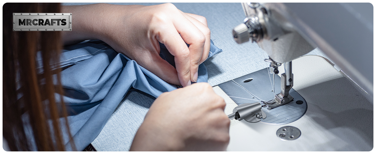 MrCrafts Universal Sewing Rolled Hemmer Foot 8Pcs (310MM), Rolled Hem