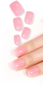 PINK PRESS ON NAILS