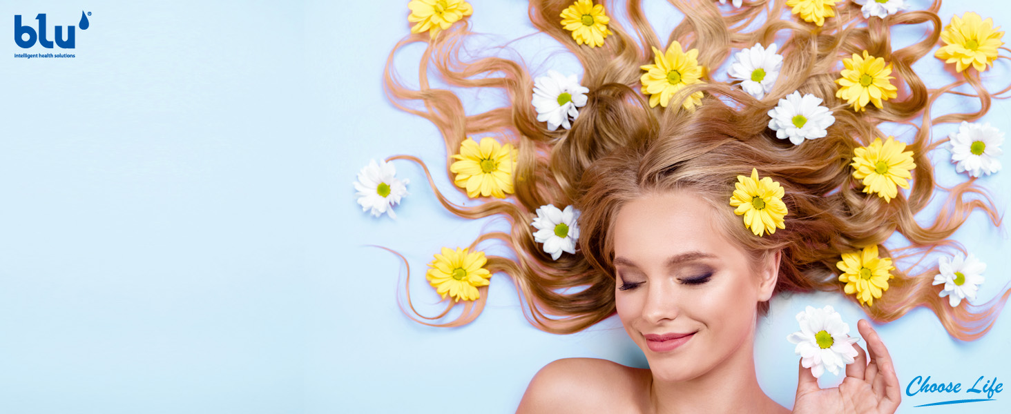 shower filter, blu shower filter, shower head filter, filter shower head, hair loss, blu, skincare