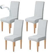 Dioxide Waterproof Chair Covers for Dining Chairs, High Stretch Dining Chair Covers Set of 4, Par...