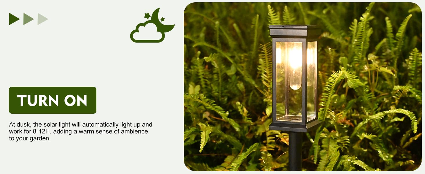 Solar Pathway Lights Outdoor 12 Pack Waterproof LED, Landscape Lighting for Driveway, Garden, Yard