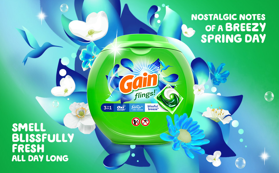 Gain flings with nostalgic notes of a breezy spring day. Smell blissfully fresh all day long.