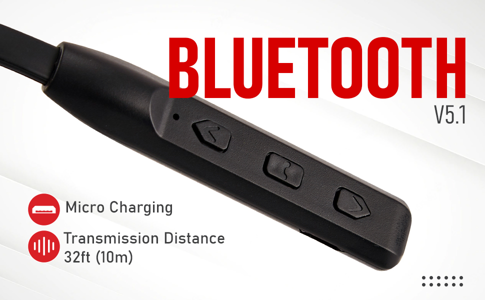E-4 BLUETOOTH V5.1 MICRO CHARGING, TRANSMISSION DISTANCE 32FT (10M)