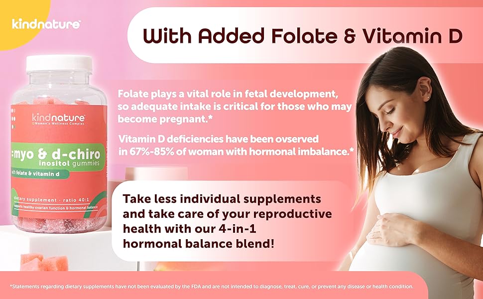 Kind Nature MyoInositol & DChiro Inositol Gummies with