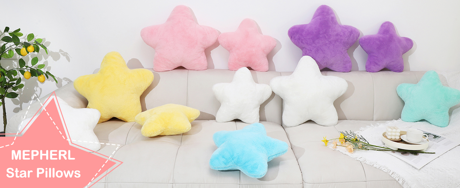 Mepherl Star Throw Pillow,Soft Star Shaped Pillow