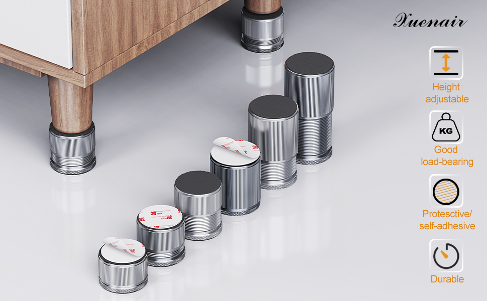 xuenair Bed Risers, 3 inch Bed Risers for Adjustable Base,4