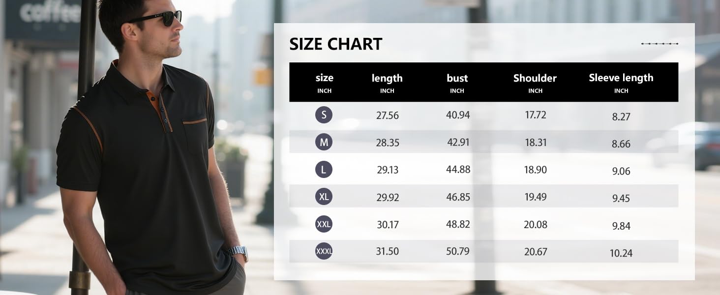 Men's Polo Shirts Short Sleeve Button Golf T-Shirt
