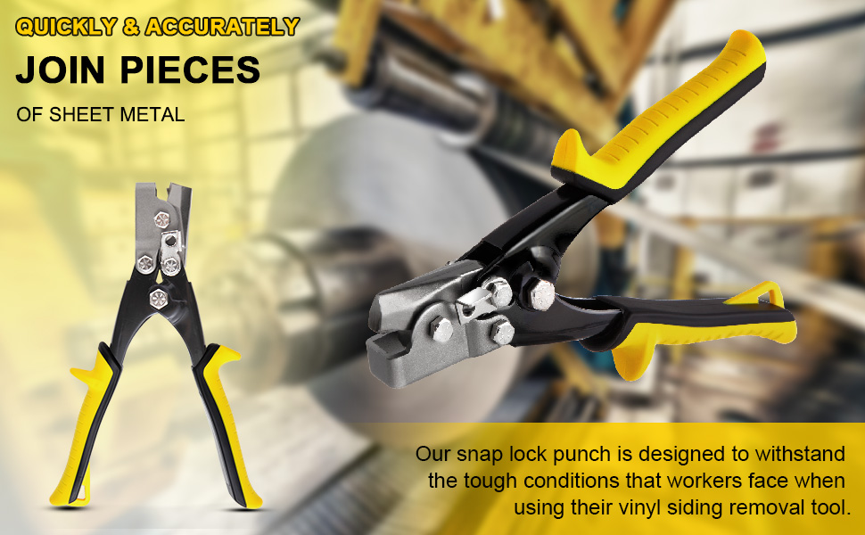 SLNIHAMS Snap Lock Punch Tool for Sheet Metal, 9” Gutter