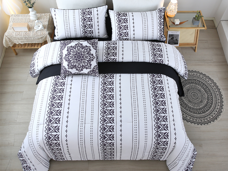 ZRNBAST Boho Full Comforter Set 6 Pieces, Bohemian Bed in a