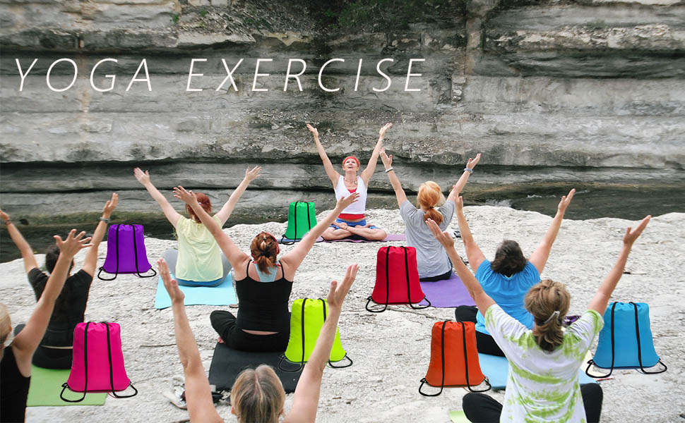 Yoga bags drawstring backpack string bags draw string backpack bulk sport bag party bag