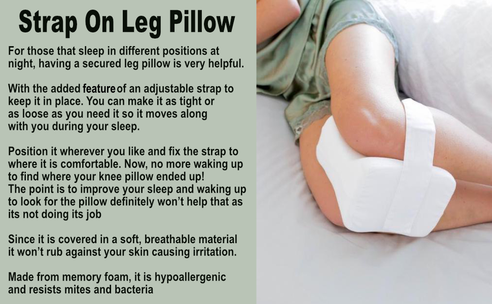 Home Flair Knee Pillow For Sleeping On Side, Memory Foam Leg Pillow