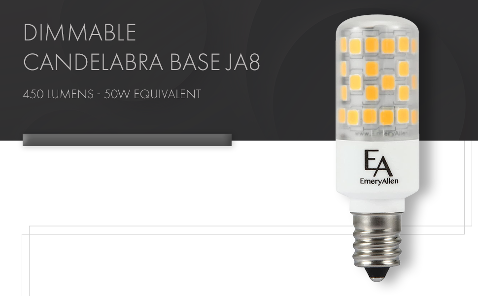 EmeryAllen EAE124.5W001279FD Dimmable Candelabra Base JA8