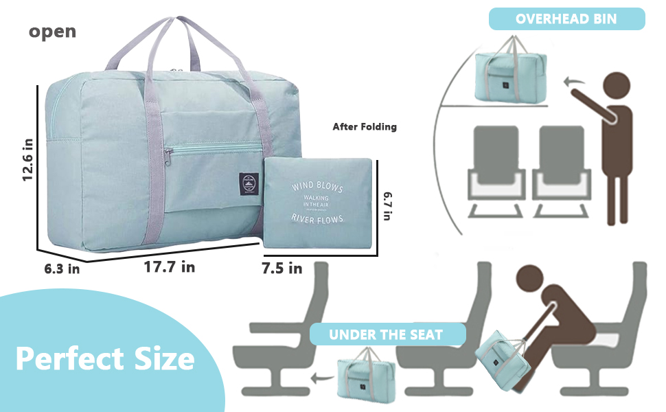 Women's Girls Tote Carry On Luggage Sport Duffel Weekender Overnight