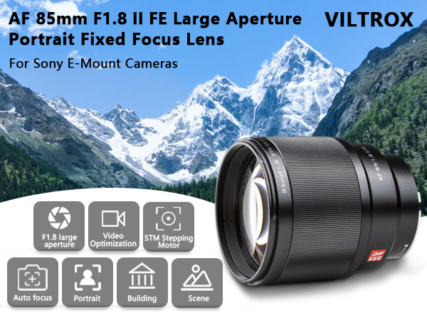 Viltrox ビルトロックス PFURBMH85ｍｍＦ1.8　E-mount Amazon.com : VILTROX 85mm f/1.8 F1.8 Mark II Full-Frame E