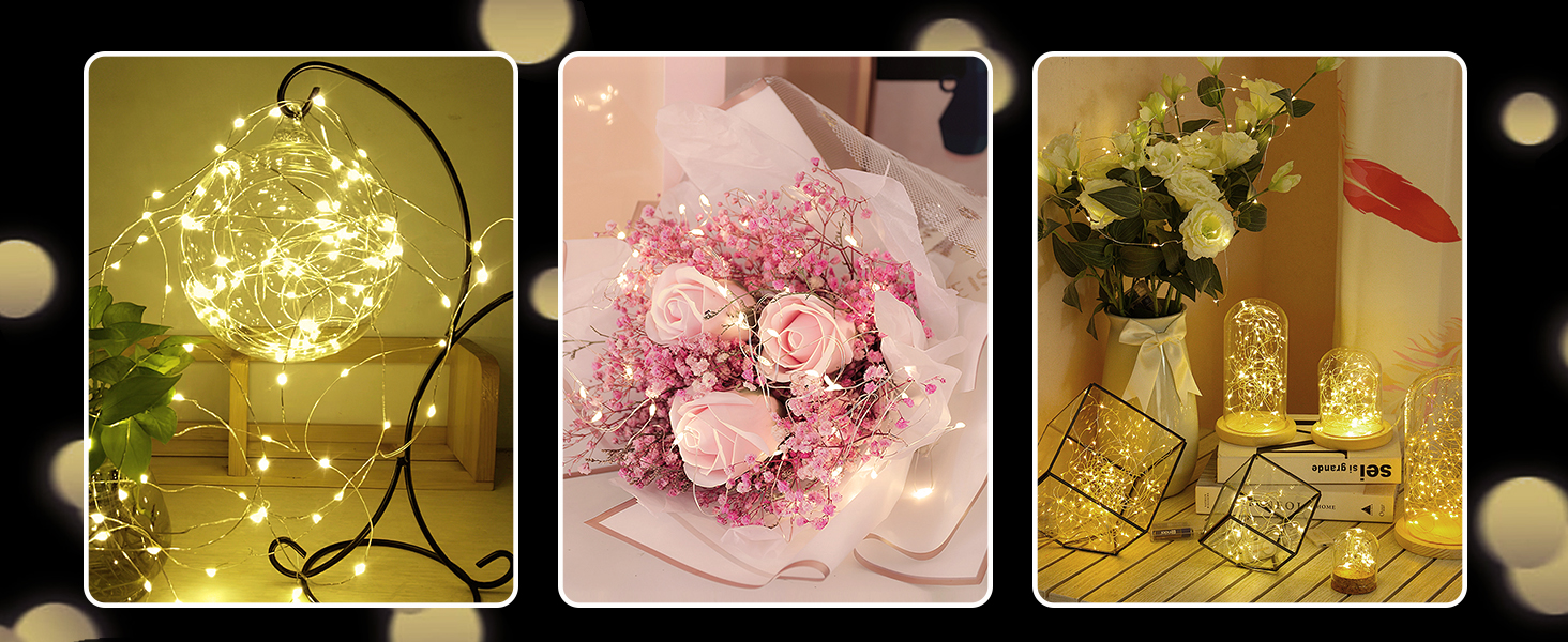 Ehome Fairy Lights, USB Operated Fairy Light Plug in 33ft