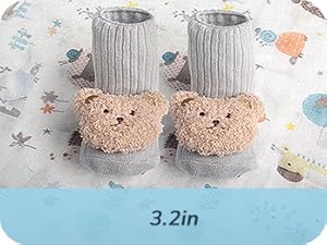 Cartoon Bear Baby Knitting Socks