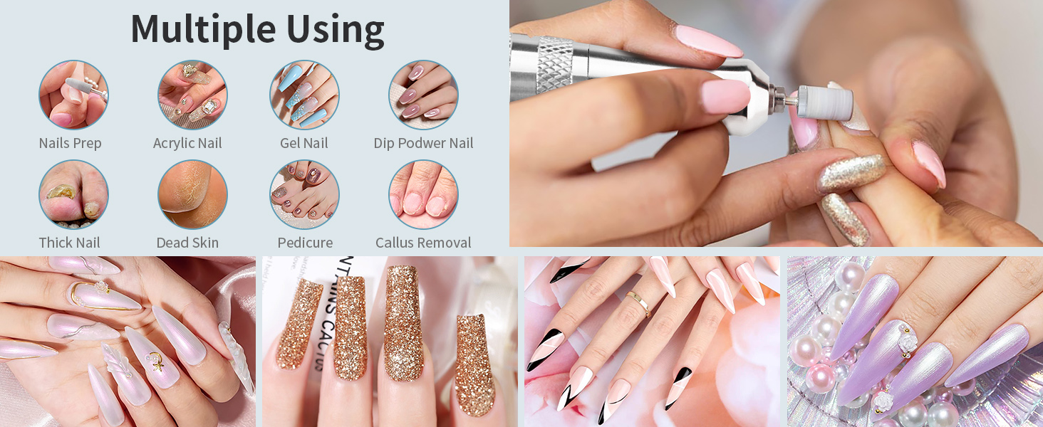 Nails Drills Pedicure Tools For Feet Manicure Kit Set Accessories Techs