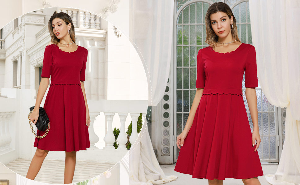 Women's A-Line Midi Casual Dresses