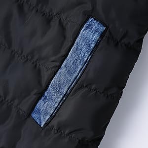 muliti pockets mens cargo denim jacket big tall down coat warm winter coat 