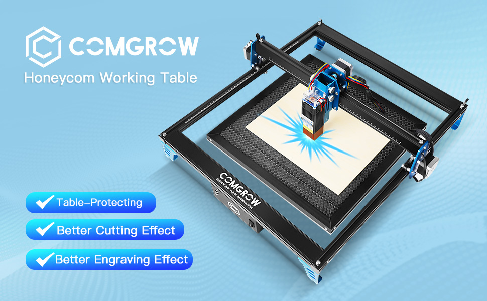 Comgrow Laser Bed 400mm x 400mm with Aluminum Plate for CO2