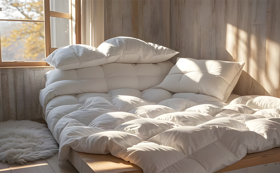 Luxury Down Comforter Full Size All Seasons Down Duvet