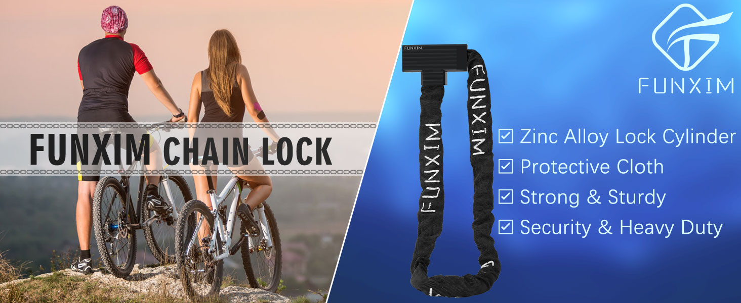 Bike Chain Lock Heavy Duty Bike Lock Anti Theft Bicycle Chain Lock 6MM