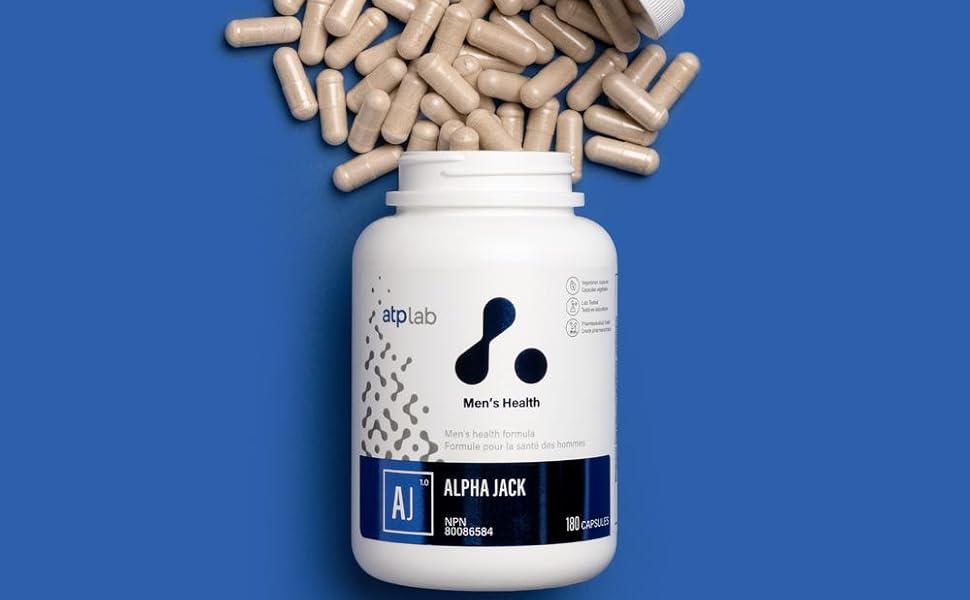 ATP LAB Alpha Jack 180 Capsules Mens Health Supplement with D