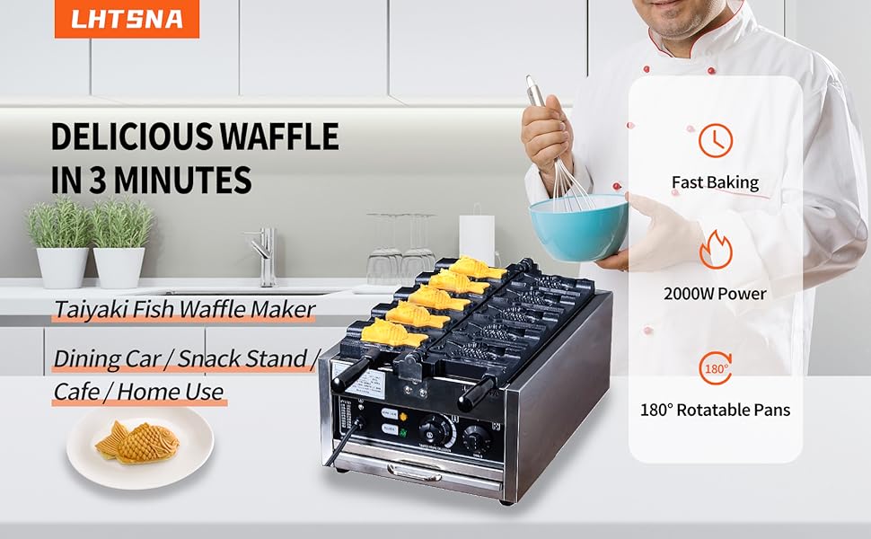 Commercial American Coin Waffle Maker