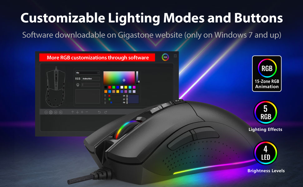 rgb gaming mouse led gaming mouse