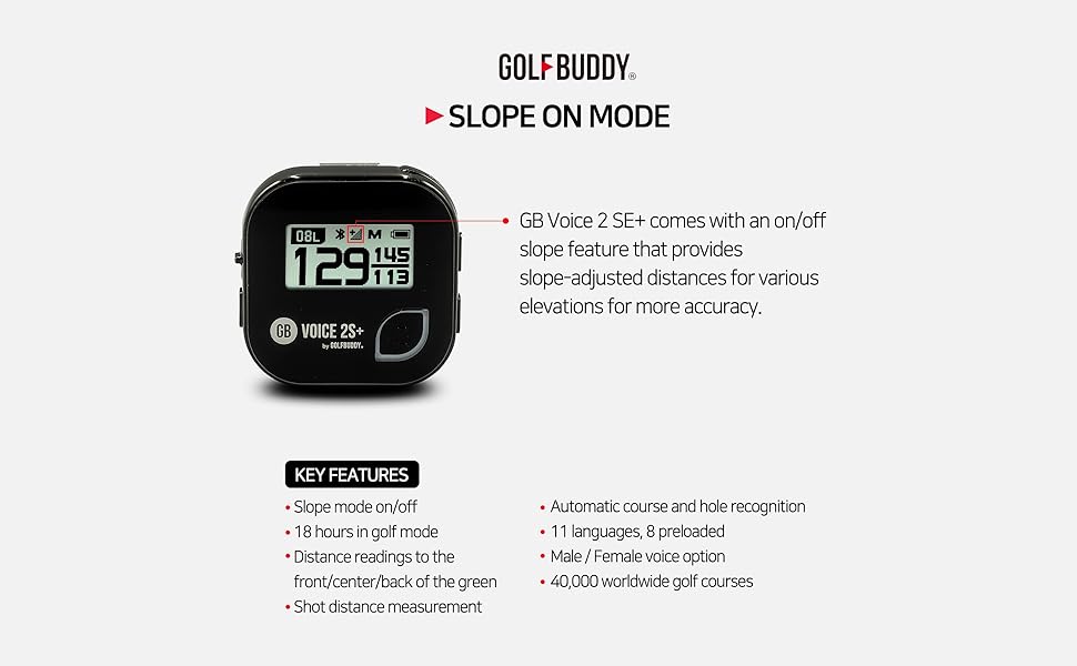 Golf Buddy Voice 2 Talking GPS Rangefinder, Long Lasting Battery Golf