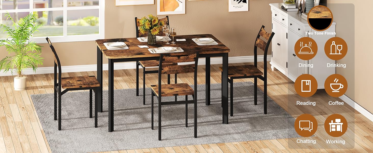 kitchen table chairs set of 4