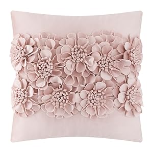 rose gold dusty pink flower pillow cover decorative floral pillow case handmade accent pillowcase