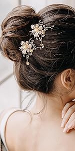Flower hair pins for Wedding