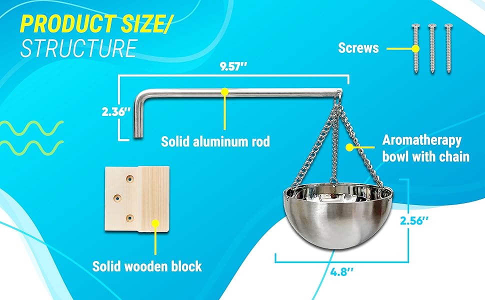 ARDILA VEELA Sauna Cup Holder, Sauna Aromatherapy Diffuser