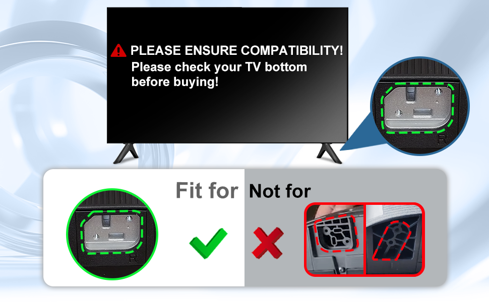 TV Base Stand for Hisense TV Legs, TV Stand Legs for Hisense 32" 43" 50" 55" 58" 65