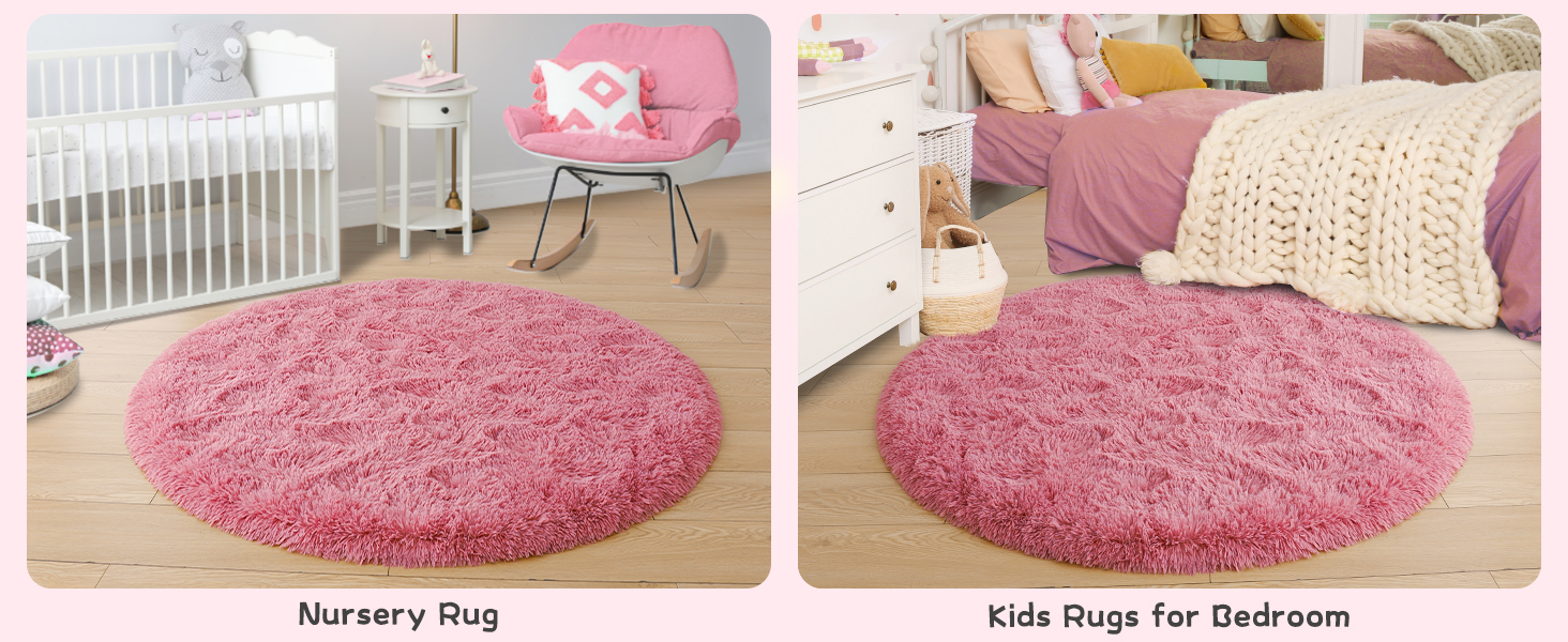 Fluffy Round Rug