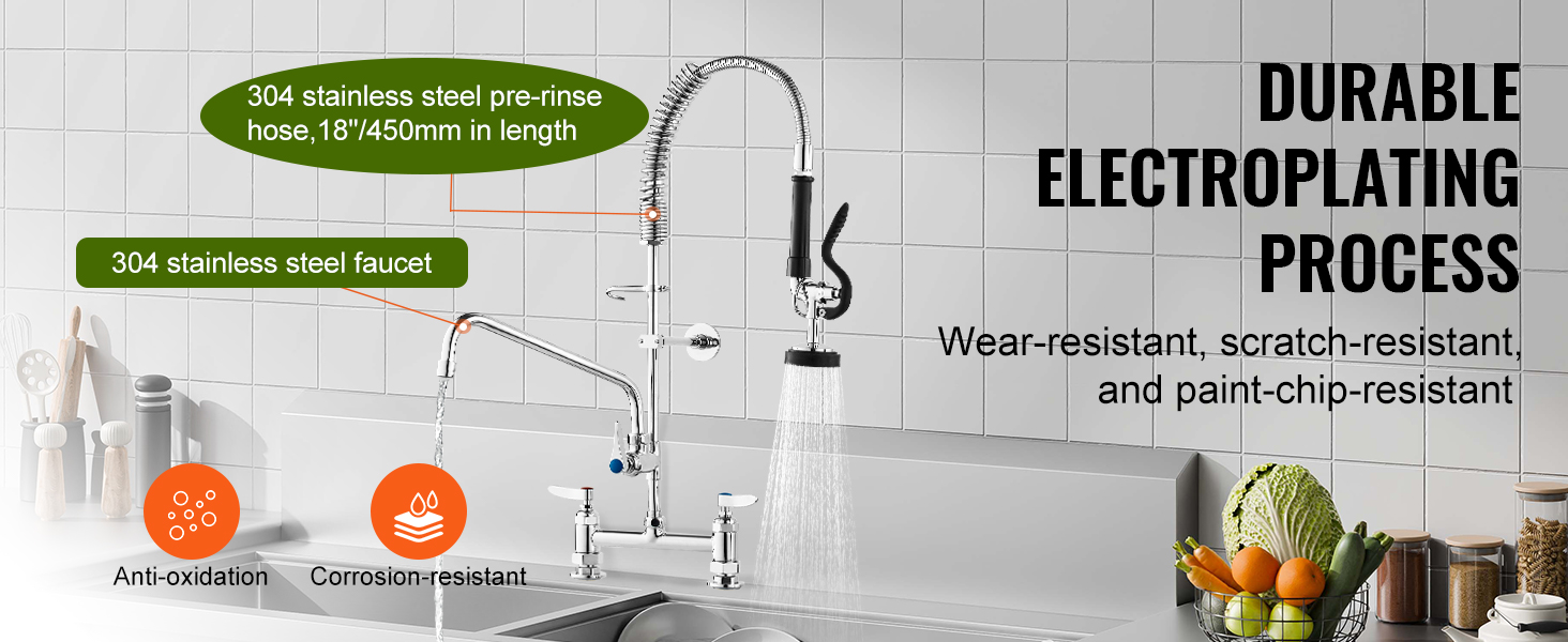 Deck Mount Kitchen Sink Faucet