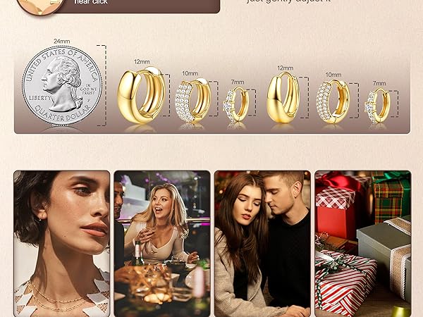gold hoop earrings for women