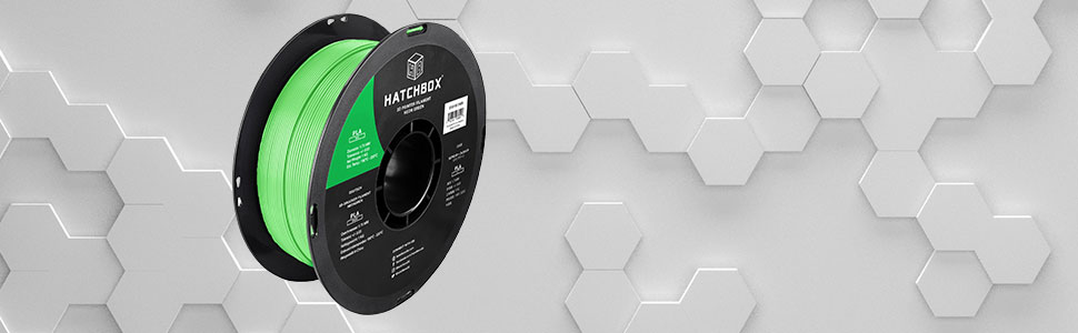 HATCHBOX PLA PRO+ 3D Printer Filament, Dimensional Accuracy +/- 0.03 mm, 1 kg Spool, 1.75 mm, Neon Green 8 hatchbox pla pro + plus 3d printer filament spool