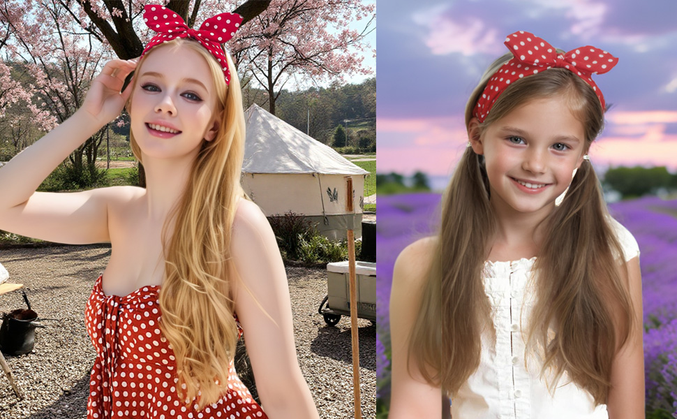 red bow headband 