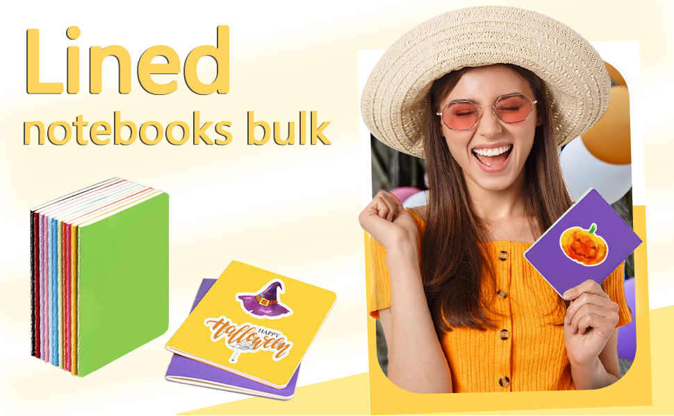 Mini Lined Notebooks Bulk 60 Packs A6 (4.25x5.5 in) Small